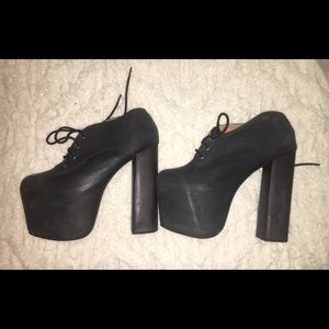 Matte Black Jeffrey Campbell Lita Platform Booties